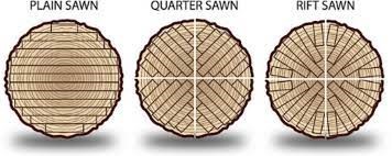 Quarter rift sawn lumber